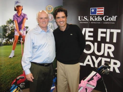 En la gráfica con Dan Van Horn, Presidente y dueño de US Kids Golf