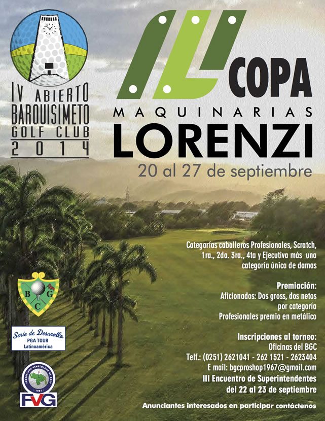 Se acerca el IV Abierto BGC Copa Maquinarias Lorenzi