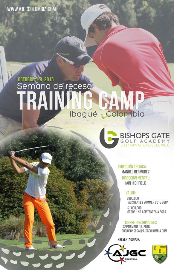 Semana de receso Training Camp Bishops Gate Golf Academy, Club Campestre de Ibague octubre 5-9, 2015