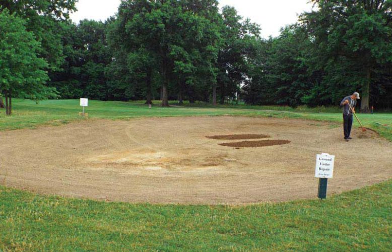 El arte de la eliminación de bunker de campos de golf
