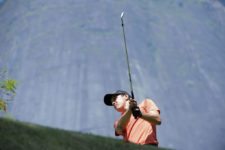 RIO DE JANEIRO, BRASIL - NOVEMBER 7: Rafael Becker of Brazil tees off on the fourth hole during the second round of the Aberto do Brasil/Aberto do Atlantico presented by Credit Suisse Hedging-Griffo at Gavea Golf and Country Club on November 7, 2014 in Rio de Janeiro, Brazil. (Enrique Berardi/PGA TOUR)