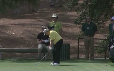 Video Jack Nicklaus hace Hoyo-en-Uno en el concurso Par 3, del Masters 2015