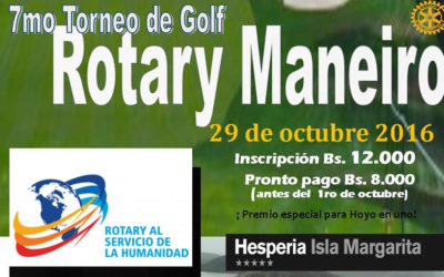 7º Torneo de Golf, a beneficio del Rotary Club Maneiro