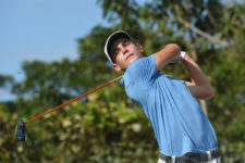 El chileno Joaquín Niemann, el mejor latinoamericano del World Amateur Golf Ranking, durante la ronda de práctica / Foto: Gentileza Enrique Berardi/LAAC)