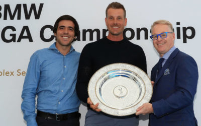 Javier Ballesteros entrega a Henrik Stenson el primer Premio con el nombre de su padre