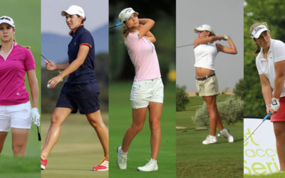 Quinteto de lujo en el Kingsmill Champ. de la LPGA. Carlota, Azahara, Recari, Mozo y Parra en el campo