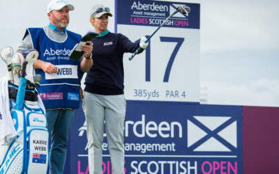 Jornada muy dura con frío, viento y Karrie Webb como líder en el Ladies Scottish Open