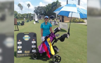 Lucía Ramírez esta semana en el Optimist International Junior Golf Championships