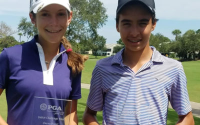 Virgilio Paz y Agatha Alesson participaron en torneo del PGA South Florida- Junior Challenge Tour