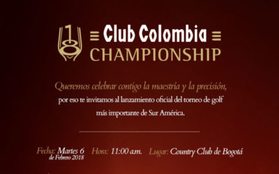 Este martes 6 de febrero se realizará la presentación oficial del Club Colombia Championship 2018