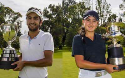 Juan Francisco Mejía y María José Bohórquez, los campeones Nacionales de golf