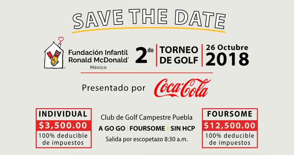 2do. Torneo de Golf en Puebla – Fundación Infantil Ronald McDonald