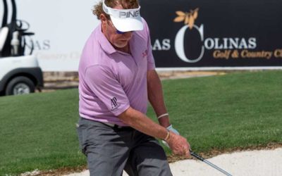 Miguel Ángel Jiménez visita las instalaciones de juego corto en Las Colinas Golf & Country Club