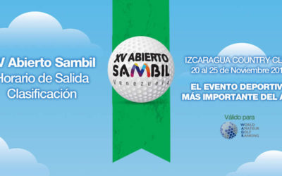 XV Abierto Sambil, Horario de Salida Clasificación