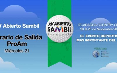 XV Abierto Sambil, Horario de Salida ProAm