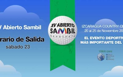 XV Abierto Sambil, horario de salida sábado 24